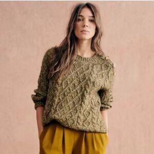 Sezane James jumper in olive